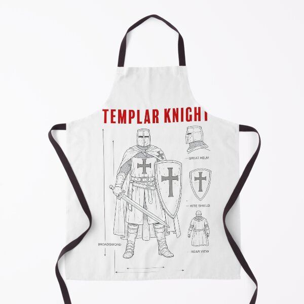 Item preview, Templar Crusader Knight Blueprint Diagram designed and sold by Retr0Tshirts.