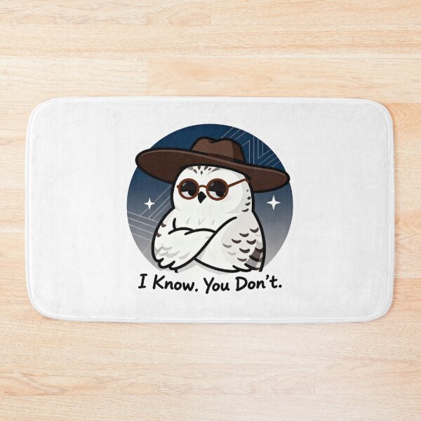 Item preview, Cool Snowy Owl Sticker I Know You Don't 8 designed and sold by HealthyEnvy.