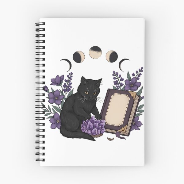 Item preview, Amethyst Cat Spellbook Gift designed and sold by IllumeInk.