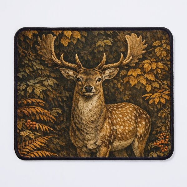 Item preview, Vintage Fallow Deer Portrait - Majestic Stag in Autumn Forest designed and sold by myforestfog.