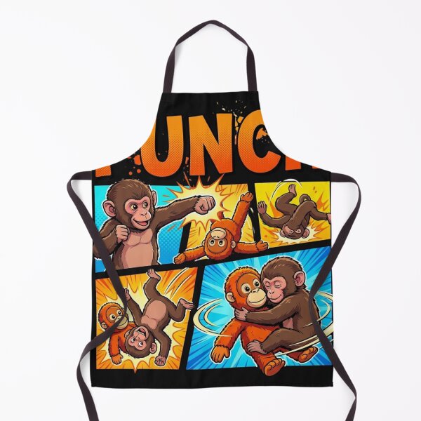 Item preview, Cartoon Apes Play Fighting Comic Style Design designed and sold by rosamaria2020.