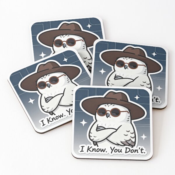 Item preview, Cool Snowy Owl Sticker I Know You Don't 9 designed and sold by HealthyEnvy.
