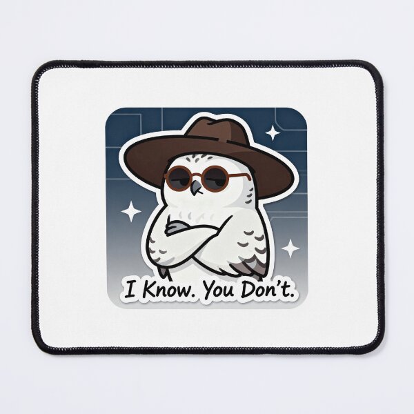 Item preview, Cool Snowy Owl Sticker I Know You Don't 9 designed and sold by HealthyEnvy.