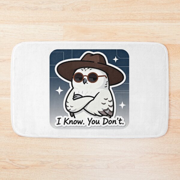 Item preview, Cool Snowy Owl Sticker I Know You Don't 9 designed and sold by HealthyEnvy.