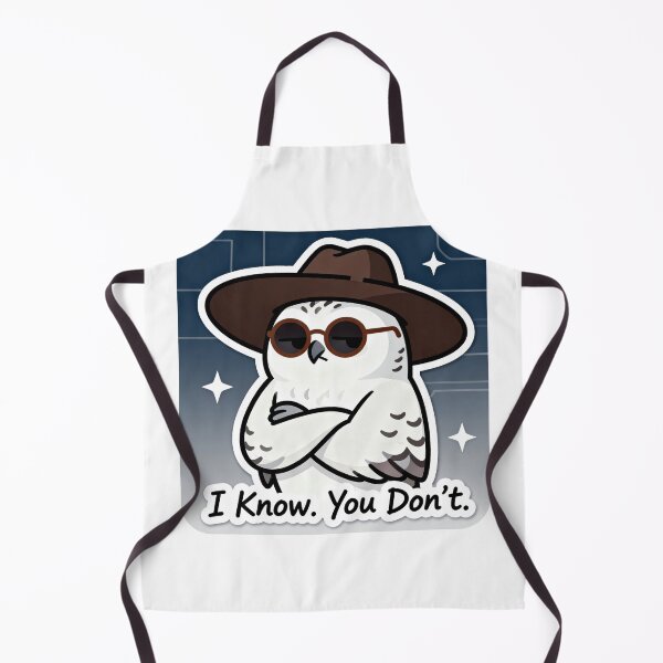 Item preview, Cool Snowy Owl Sticker I Know You Don't 9 designed and sold by HealthyEnvy.