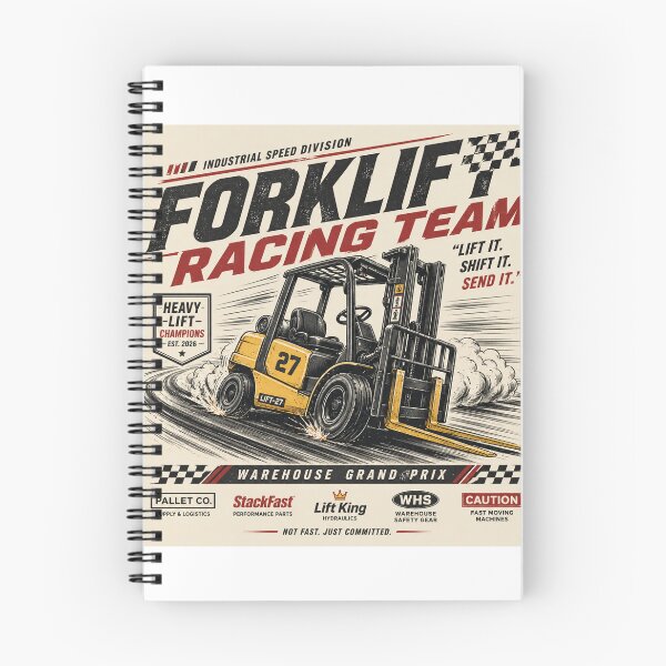 Item preview, Forklift Racing Team Shirt Funny Warehouse Racing Tee, Industrial Motorsports Graphic, Forklift Operator Gift designed and sold by SleepyLlamaClothes.