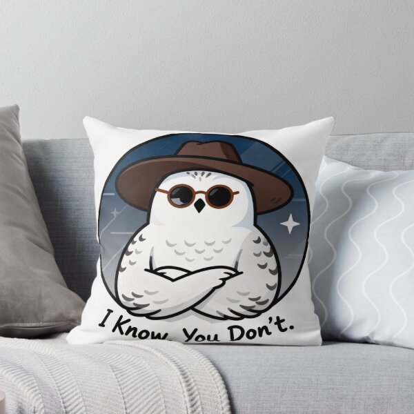 Item preview, Cool Snowy Owl Sticker I Know You Don't 10 designed and sold by HealthyEnvy.