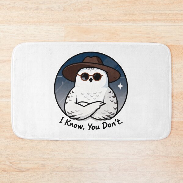 Item preview, Cool Snowy Owl Sticker I Know You Don't 10 designed and sold by HealthyEnvy.