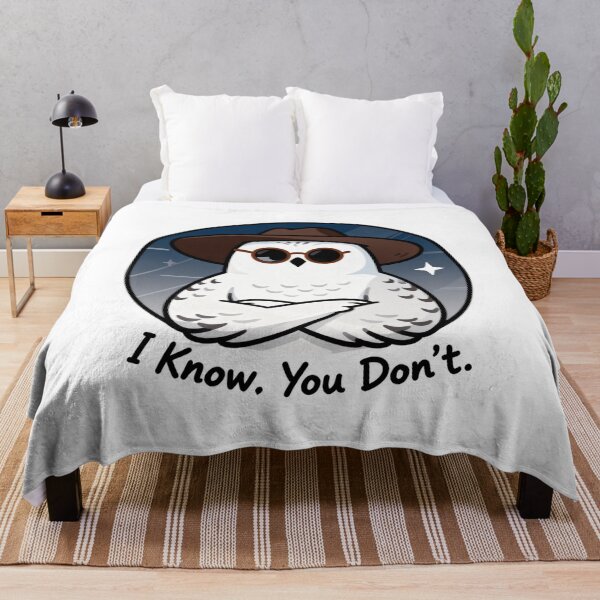 Item preview, Cool Snowy Owl Sticker I Know You Don't 10 designed and sold by HealthyEnvy.