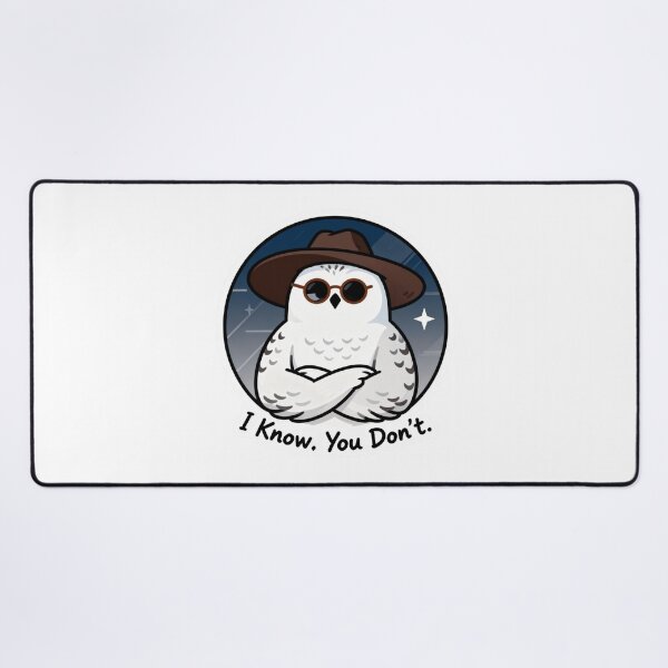 Item preview, Cool Snowy Owl Sticker I Know You Don't 10 designed and sold by HealthyEnvy.