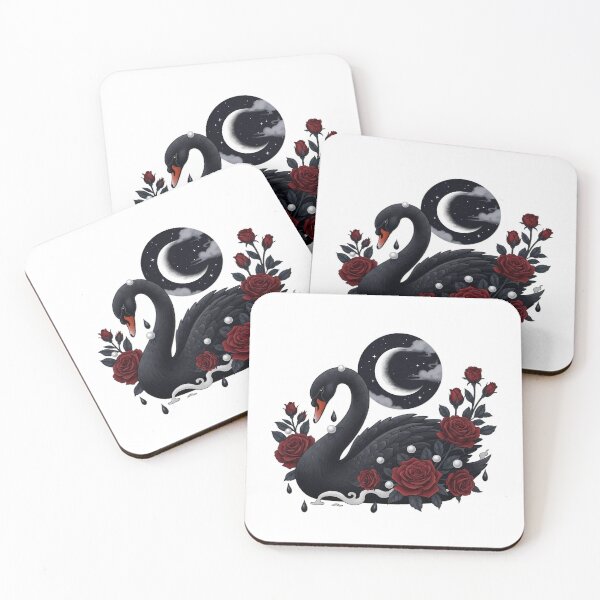 Item preview, Black Swan Moon Rose Gift designed and sold by IllumeInk.
