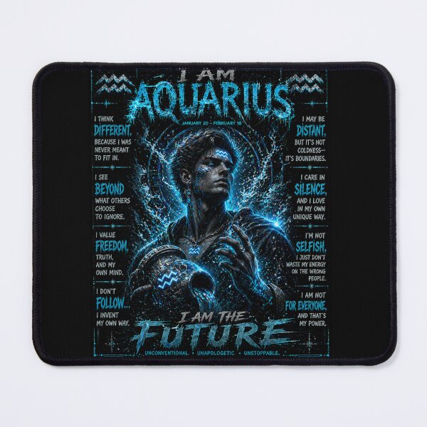 Item preview, Aquarian 2 – The Future Bearer | Aquarius Power Aesthetic Blue & Silver Design designed and sold by BulletKitty82.