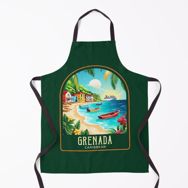 Item preview, Grenada Vintage Travel Illustration designed and sold by HomeLivingCo.