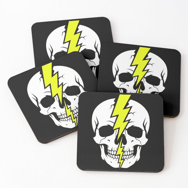 Item preview, Lightning Skull Split designed and sold by Stickersdevelop.