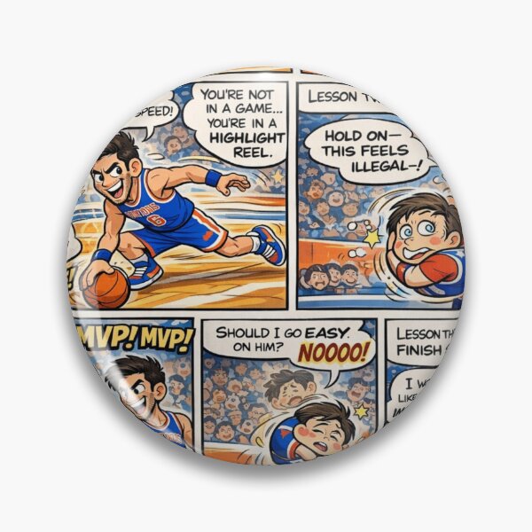 Item preview, Cartoon Panel Basketball Showdown: Nev Schulman vs. Kyle Rittenhouse designed and sold by Uniqueartai.