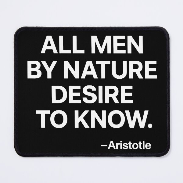 Item preview, Desire To Know Aristotle Knowledge Philosophy Quote Shirt (White Font) designed and sold by TshirtsLabs.