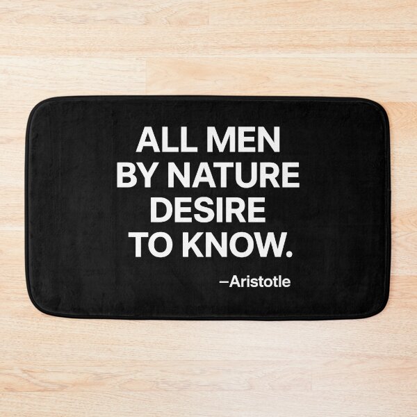 Item preview, Desire To Know Aristotle Knowledge Philosophy Quote Shirt (White Font) designed and sold by TshirtsLabs.