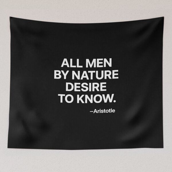 Item preview, Desire To Know Aristotle Knowledge Philosophy Quote Shirt (White Font) designed and sold by TshirtsLabs.