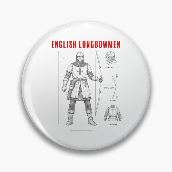 Item preview, English Longbowmen Blueprint Diagram Art designed and sold by Retr0Tshirts.