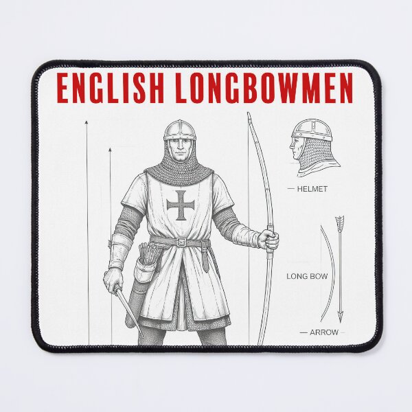 Item preview, English Longbowmen Blueprint Diagram Art designed and sold by Retr0Tshirts.