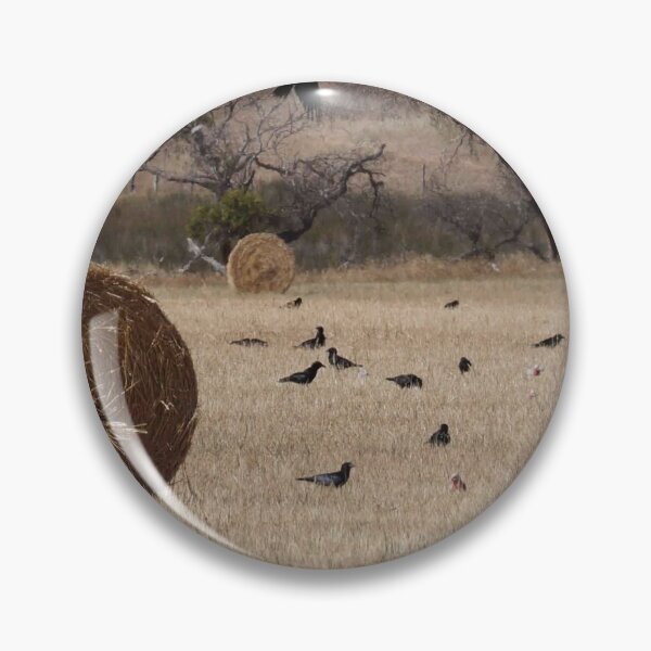 Item preview, Hay Bales and Black Winged Visitors designed and sold by Images-on-Eyre.