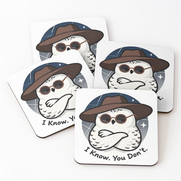 Item preview, Cool Snowy Owl Sticker I Know You Don't 11 designed and sold by HealthyEnvy.