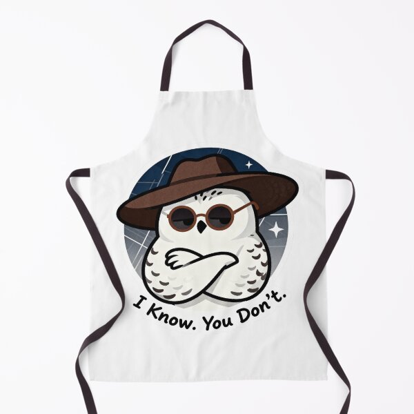 Item preview, Cool Snowy Owl Sticker I Know You Don't 11 designed and sold by HealthyEnvy.