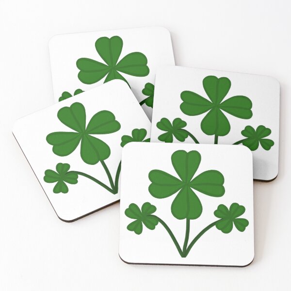 Item preview, Lucky Clover Illustration, Four Leaf Shamrock, Cute Green Botanical, St Patrick’s Day Design designed and sold by Ninjaja.
