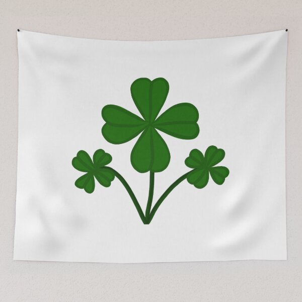 Item preview, Lucky Clover Illustration, Four Leaf Shamrock, Cute Green Botanical, St Patrick’s Day Design designed and sold by Ninjaja.