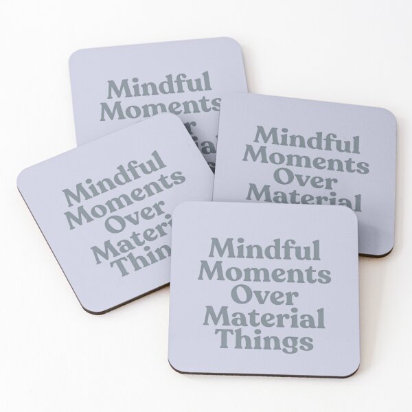 Item preview, Mindful Moments Over Material Things Aesthetic Typography designed and sold by AlanyaArtX.