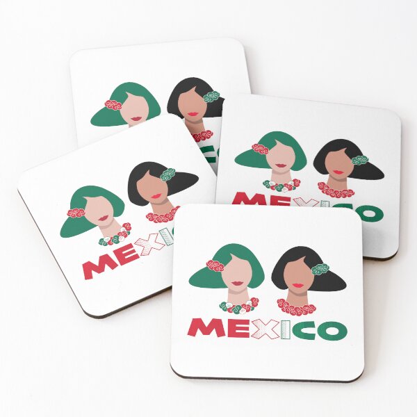 Item preview, Mexico Typography with Stylized Women – Mexican Flag Colors Illustration designed and sold by Caterina@.