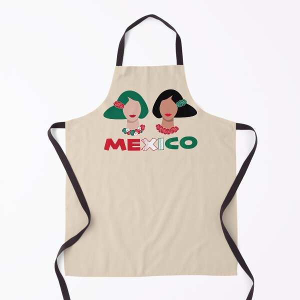 Item preview, Mexico Typography with Stylized Women – Mexican Flag Colors Illustration designed and sold by Caterina@.