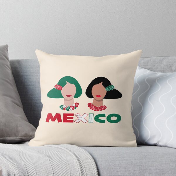 Item preview, Mexico Typography with Stylized Women – Mexican Flag Colors Illustration designed and sold by Caterina@.