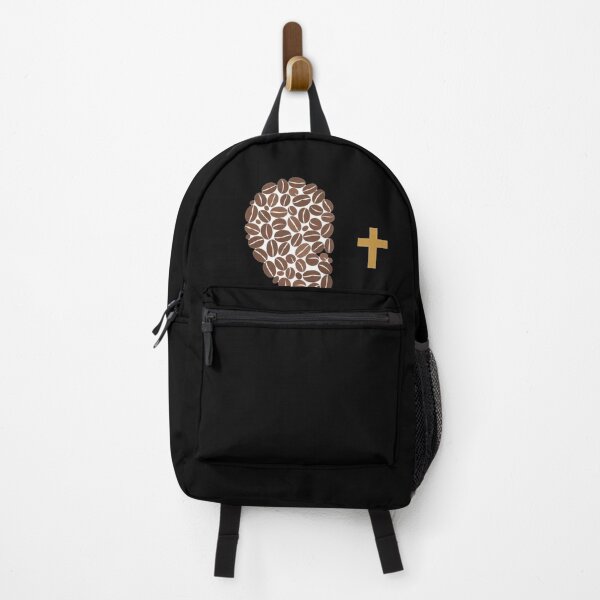 Item preview, Coffee Beans Half Heart with Gold Cross Minimal Illustration designed and sold by AbanoubStore.