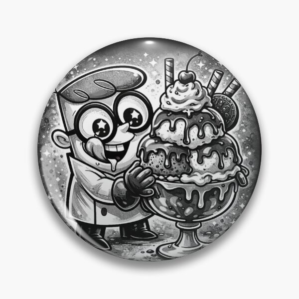 Item preview, Funny Cartoon Scientist with Dessert Black and White T-Shirt Design | Cute Nerd Sweet Tooth Graphic designed and sold by Aniahck.