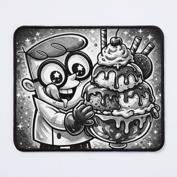 Item preview, Funny Cartoon Scientist with Dessert Black and White T-Shirt Design | Cute Nerd Sweet Tooth Graphic designed and sold by Aniahck.