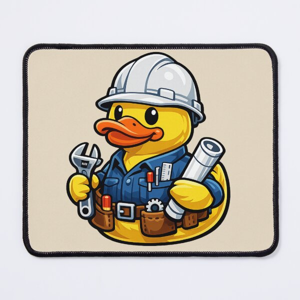 Item preview, Funny Engineer Rubber Duck Cartoon Construction Duck designed and sold by BROHLine Studio.