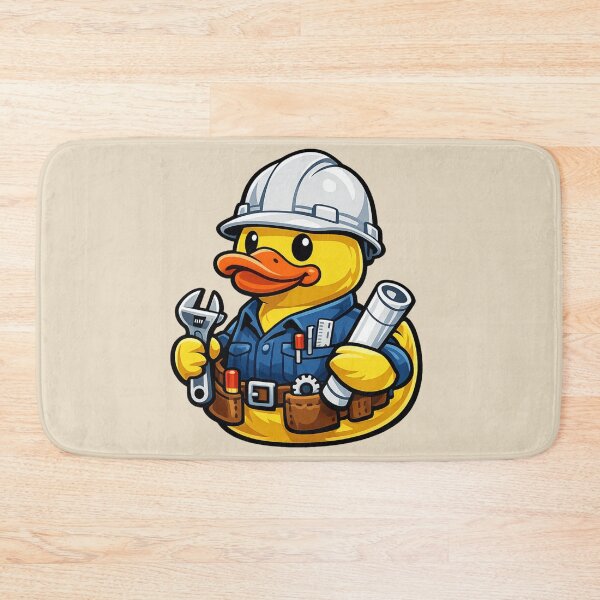 Item preview, Funny Engineer Rubber Duck Cartoon Construction Duck designed and sold by BROHLine Studio.