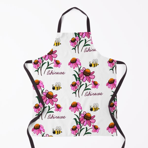 Item preview, Flowers of Summer Echinacea flower painting - bouquet of pink blooms with green leaves and stem Botanical Garden Gardener Gardening daisies designed and sold by Artonmytee.