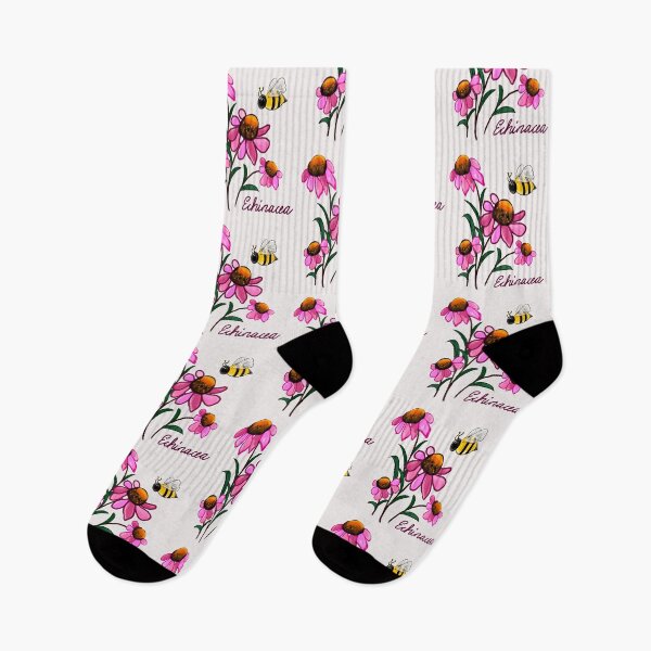Item preview, Flowers of Summer Echinacea flower painting - bouquet of pink blooms with green leaves and stem Botanical Garden Gardener Gardening daisies  designed and sold by Artonmytee.