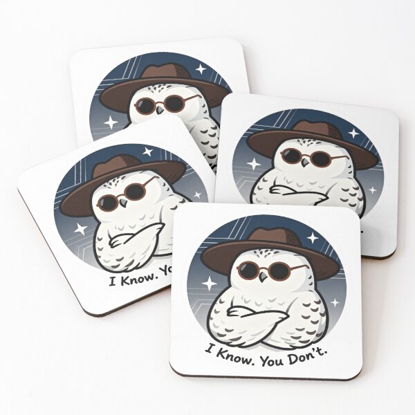 Item preview, Cool Snowy Owl Sticker I Know You Don't 12 designed and sold by HealthyEnvy.