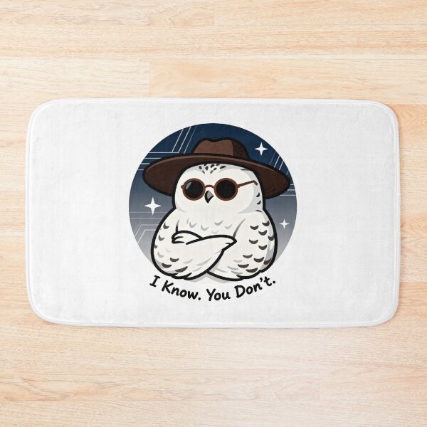 Item preview, Cool Snowy Owl Sticker I Know You Don't 12 designed and sold by HealthyEnvy.