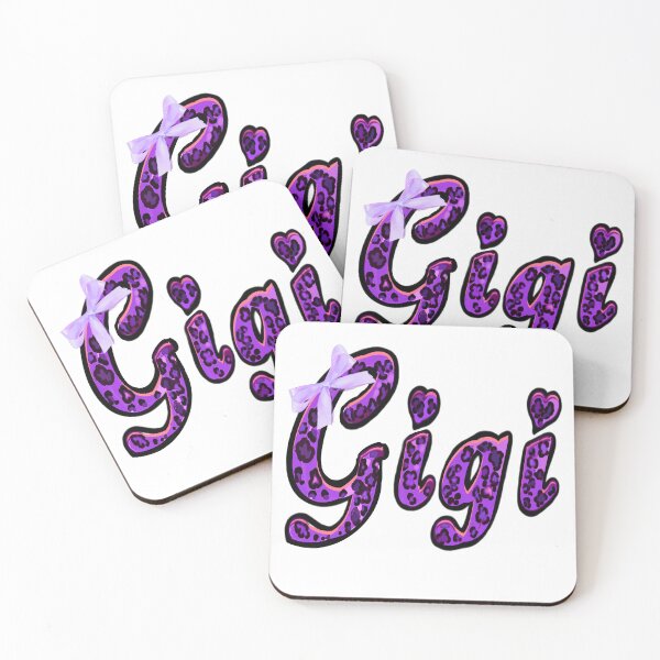 Item preview, Gigi Purple Leopard Print with bow Retro Cheetah Pattern Name Art for girls women mother grandmother  designed and sold by Artonmytee.