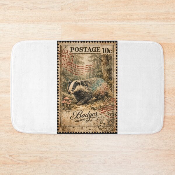 Item preview, Vintage Wilderness Majesty: Badger Stroll Through Forest Nostalgia designed and sold by ForeverPrintsOK.