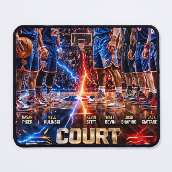 Item preview, Basketball Movie Poster Inspiration: The Face Off, Commentators and Figures designed and sold by Uniqueartai.