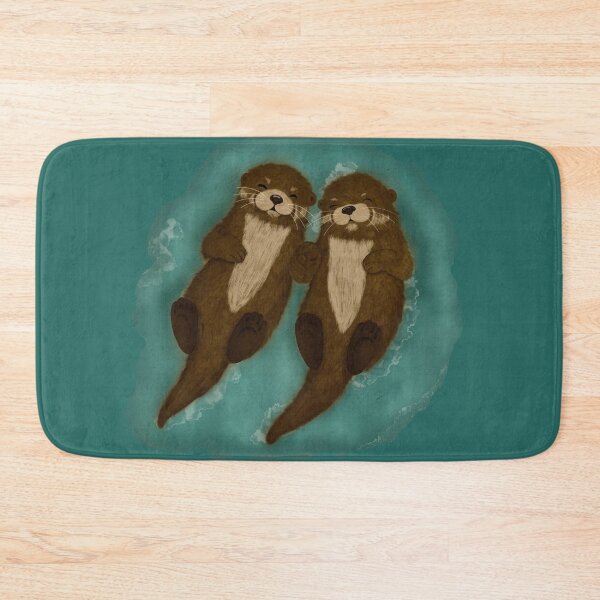 Item preview, Cute Otters Holding Hands designed and sold by ellealsopaints.
