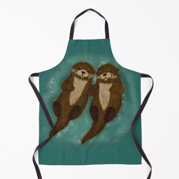 Item preview, Cute Otters Holding Hands designed and sold by ellealsopaints.