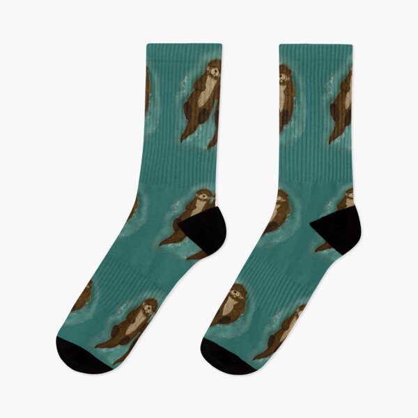Item preview, Cute Otters Holding Hands designed and sold by ellealsopaints.