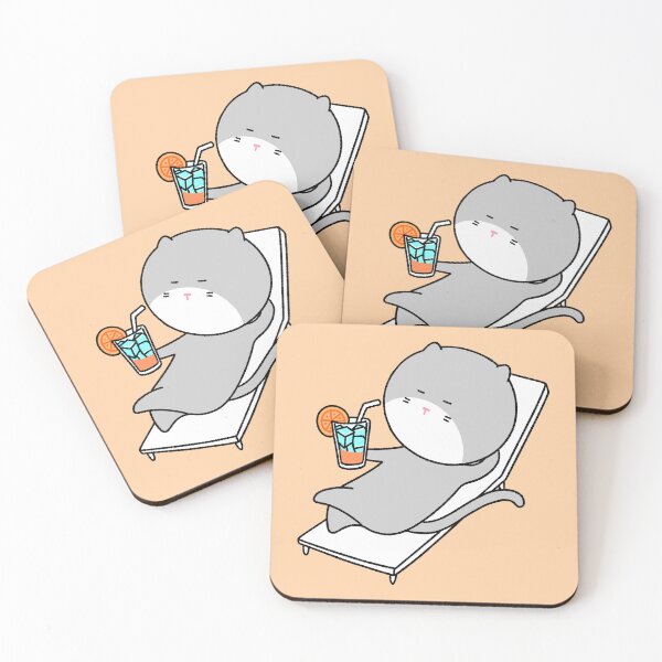 Item preview, Chill Grey Cat Summer Vacation designed and sold by ubborn.