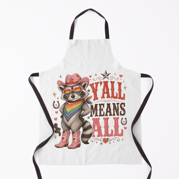 Item preview, Y’all Means All Raccoon Pride Western Cowgirl LGBT Ally designed and sold by JerdbordinShop.